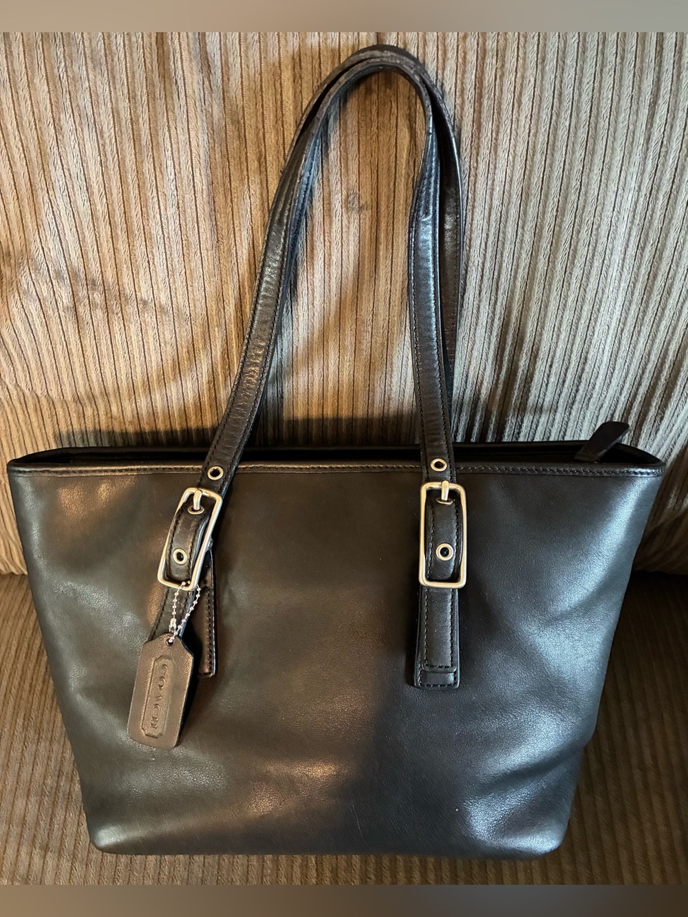 Vintage 90’s Coach Legacy Market Tote 9847 Leather Black Bag Purse